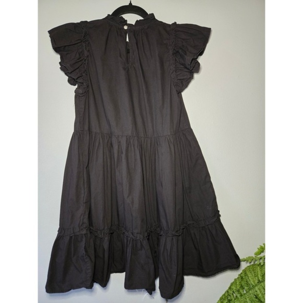 House of Harlow 1960 Black Tiered‎ Babydoll Dress Ruffle Sleeve Cotton | M - Picture 5 of 8